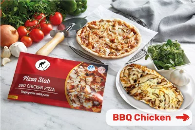 Oz Bake BBQ Chicken Pizza Slab - Individually Packaged Pizza 