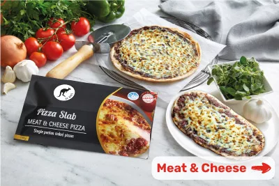 Oz Bake Meat & Cheese Pizza Slab - Individually Packaged Pizza 